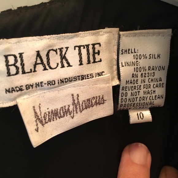 Black Tie Silk & Sequin Dress - Picture 3 of 3